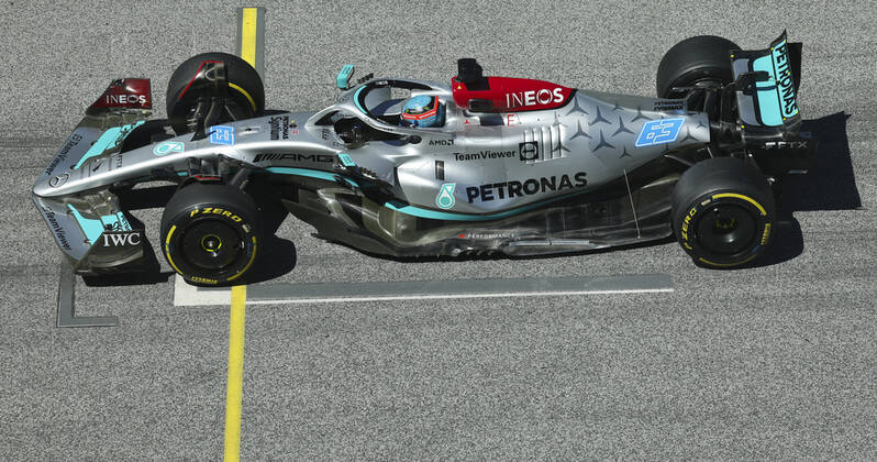 FORMULA 1 - GP of Austria 2022 SPIELBERG,AUSTRIA,08.JUL.22 - MOTORSPORTS, FORMULA 1 - Grand Prix of Austria, Red Bull Ring, practice and qualifying. Image shows George Russell (GBR Mercedes). GEPAxpictures xWolfgangxGrebien