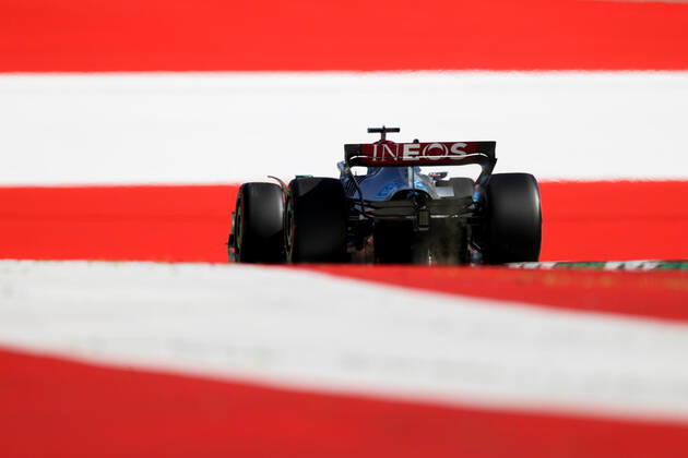 FORMULA 1 - GP of Austria 2022 SPIELBERG,AUSTRIA,08.JUL.22 - MOTORSPORTS, FORMULA 1 - Grand Prix of Austria, Red Bull Ring, practice and qualifying. Image shows George Russell (GBR Mercedes). GEPAxpictures xChristianxWalgram