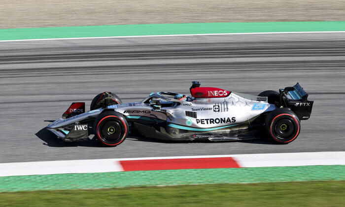 FORMULA 1 - GP of Austria 2022 SPIELBERG,AUSTRIA,08.JUL.22 - MOTORSPORTS, FORMULA 1 - Grand Prix of Austria, Red Bull Ring, practice and qualifying. Image shows George Russell (GBR Mercedes). GEPAxpictures xWolfgangxGrebien