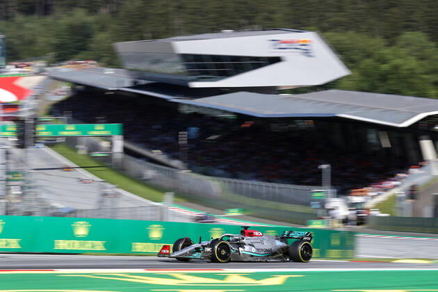 FORMULA 1 - GP of Austria 2022 SPIELBERG,AUSTRIA,09.JUL.22 - MOTORSPORTS, FORMULA 1 - Grand Prix of Austria, Red Bull Ring, sprint race. Image shows George Russell (GBR Mercedes). GEPAxpictures xChristianxWalgram