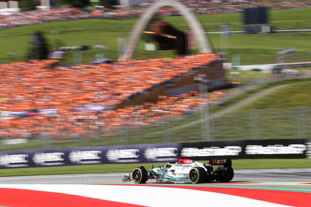 FORMULA 1 - GP of Austria 2022 SPIELBERG,AUSTRIA,09.JUL.22 - MOTORSPORTS, FORMULA 1 - Grand Prix of Austria, Red Bull Ring, sprint race. Image shows George Russell (GBR Mercedes). GEPAxpictures xChristianxWalgram