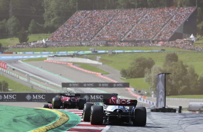 FORMULA 1 - GP of Austria 2022 SPIELBERG,AUSTRIA,09.JUL.22 - MOTORSPORTS, FORMULA 1 - Grand Prix of Austria, Red Bull Ring, sprint race. Image shows George Russell (GBR Mercedes). GEPAxpictures xWolfgangxGrebien