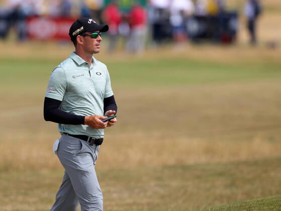 11th July 2022, Old Course at St Andrews, St Andrews, Fife, Scotland; The Open Golf Championship pre-tounament activities; Dylan Fritelli (RSA) on the fairway of the 16th hole  ActionPlus12407467 DavidxBlunsden