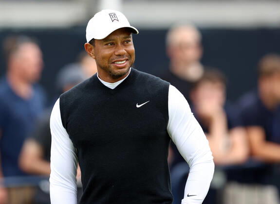 11th July 2022, Old Course at St Andrews, St Andrews, Fife, Scotland; The Open Golf Championship pre-tournament activities; Tiger Woods (USA) on the practice putting green prior to the Celebration of Champions event  ActionPlus12407577 DavidxBlunsden