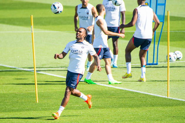 Renato Sanches (Paris SG) FOOTBALL : Entrainement des joueurs du Paris SG - 11 08 2022 BaptisteAutissier Panoramic