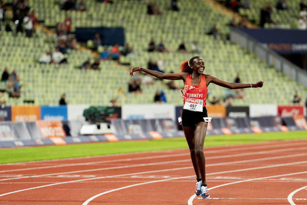 European Championships Munich22 Athletics, 15 08 2022 Yasemin Can TUR over 10000m at the European Athletics Championships in Munich on 15 08 2022 Copyright: xBEAUTIFULxSPORTS Flatemerschx