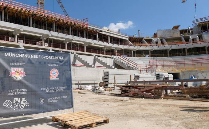 Ice hockey - basketball, construction site SAP Garden Munich