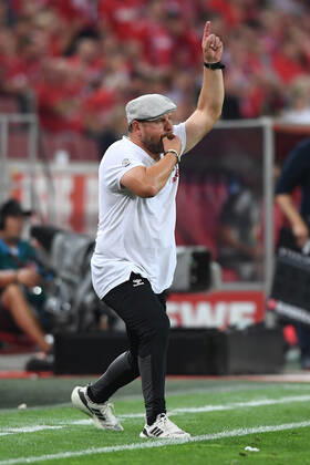 Soccer UEFA Conference League Play Off 1 FC Cologne Fehervar FC on 18 08 2022 at RheinEnergieStadion in Cologne Steffen Baumgart coach head coach Cologne xHDx