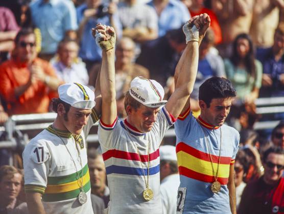Summer Olympics Munich v,l, Kevin Clyde Safton Hennie Kuiper Jaime Huelamo Bike Road One
