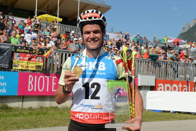 Bilder des Jahres 2022, Sport 08 August Sport Themen der Woche KW34 Sport Bilder des Tages 26.08.2022, Ruhpolding, Germany (GER): IBU Summer Biathlon World Championships, Super Sprint, Philipp Horn (GER),