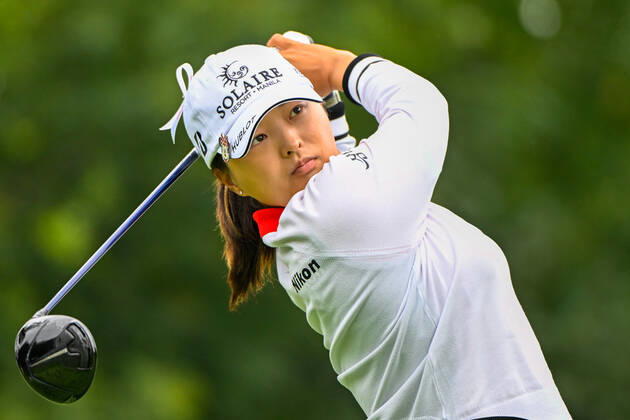 OTTAWA, ON - AUGUST 26: Jin Young Ko (KOR) watches her tee shot on 4 during Rd2 of the 2022 CP Women s Open at the Ottawa Hunt and Golf Club on August 26, 2022 in Ottawa, Ontario Canada. (Photo by Ken Murray Icon Sportswire) GOLF: AUG 26 LPGA, Golf Damen - CP Women™s Open Icon22080260322