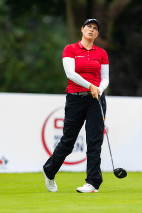 OTTAWA, ON - AUGUST 26: Caroline Masson of Germany after teeing off on the 1st hole during the second round of the CP Women™s Open on August 26, 2022, at The Ottawa Hunt and Golf Club in Ottawa, ON, Canada. (Photo by Richard A. Whittaker Icon Sportswire) GOLF: AUG 26 LPGA, Golf Damen - CP Women™s Open Icon2208260702