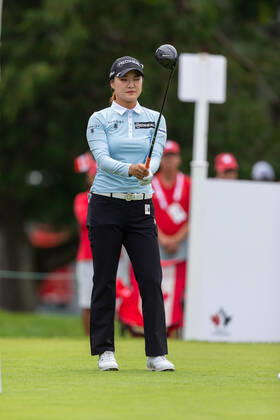 OTTAWA, ON - AUGUST 26: So Yeon Ryu of South Korea before teeing off on the 1st hole during the second round of the CP Women™s Open on August 26, 2022, at The Ottawa Hunt and Golf Club in Ottawa, ON, Canada. (Photo by Richard A. Whittaker Icon Sportswire) GOLF: AUG 26 LPGA, Golf Damen - CP Women™s Open Icon2208261822