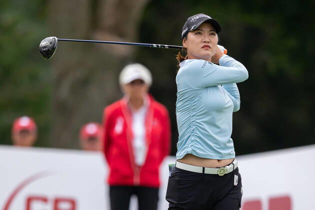 OTTAWA, ON - AUGUST 26: So Yeon Ryu of South Korea tees off on the 1st hole during the second round of the CP Women™s Open on August 26, 2022, at The Ottawa Hunt and Golf Club in Ottawa, ON, Canada. (Photo by Richard A. Whittaker Icon Sportswire) GOLF: AUG 26 LPGA, Golf Damen - CP Women™s Open Icon2208261852