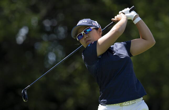 August 27, 2022, Ottawa, ON, Canada: Masa Hataoka, from Japan, watches her drive off the 3rd tee during the third round action at the CP WomenöÄÃ s Open, Saturday, August 27, 2022 in Ottawa. Masa Hataoka  - ZUMAc35_ 20220827_zaf_c35_018 Copyright: xAdrianxWyldx