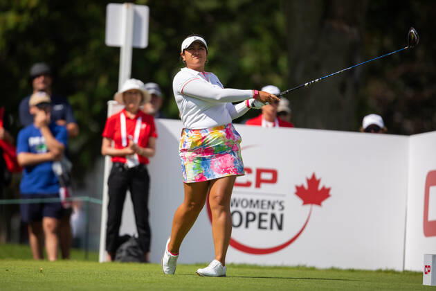 OTTAWA, ON - AUGUST 27: Lilia Vu of the United States on the 1st hole tee during the third round of the CP Women™s Open on August 27, 2022, at The Ottawa Hunt and Golf Club in Ottawa, ON, Canada. (Photo by Richard A. Whittaker Icon Sportswire) GOLF: AUG 27 LPGA, Golf Damen - CP Women™s Open Icon2208271043