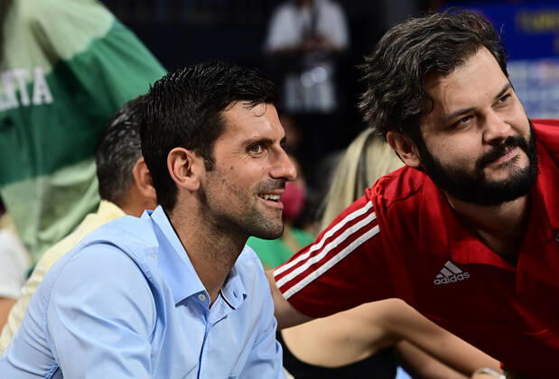 Basketball, World Cup Qualifier, Turkey - Serbia, Novak Djokovic as spectator