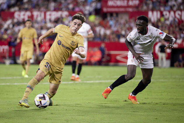 Sevilla FC v FC Barcelona, Barca LaLiga Santander, Seville, Spain Seville, Spain. 03rd September 2022. Gavi (30) of FC Barcelona seen during the LaLiga Santander match between Sevilla FC and FC Barcelona at Estadio Ramon Sanchez Pizjuan in Seville. Seville Andalucia Spain Estadio Ramon Sanchez Pizjuan  Copyright: xGonzalesxPhoto JesusxRuizxMedinax