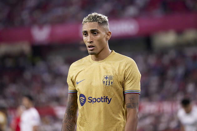 Sevilla FC v FC Barcelona, Barca LaLiga Santander, Seville, Spain Seville, Spain. 03rd September 2022. Raphinha (22) of FC Barcelona seen during the LaLiga Santander match between Sevilla FC and FC Barcelona at Estadio Ramon Sanchez Pizjuan in Seville. Seville Andalucia Spain Estadio Ramon Sanchez Pizjuan  Copyright: xGonzalesxPhoto JesusxRuizxMedinax