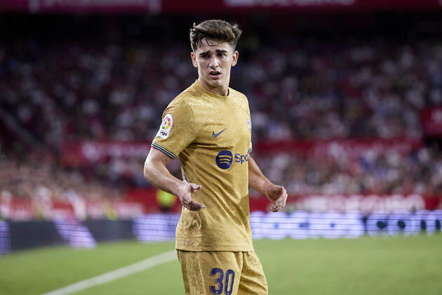 Sevilla FC v FC Barcelona, Barca LaLiga Santander, Seville, Spain Seville, Spain. 03rd September 2022. Gavi (30) of FC Barcelona seen during the LaLiga Santander match between Sevilla FC and FC Barcelona at Estadio Ramon Sanchez Pizjuan in Seville. Seville Andalucia Spain Estadio Ramon Sanchez Pizjuan  Copyright: xGonzalesxPhoto JesusxRuizxMedinax
