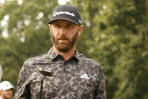 SUGAR GROVE, IL - SEPTEMBER 17: LIV golfer Dustin Johnson waits on the 13th green during the second round of the LIV Golf Invitational Series Chicago on September 17, 2022 at Rich Harvest Farms in Sugar Grove, Illinois. (Photo by Brian Spurlock Icon Sportswire) GOLF: SEP 17 LIV Golf Invitational Series Chicago Icon220917184