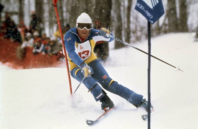 CENTURY SPORTS 80 23-year-old Ingemar Stenmark becomes Swedens first Olympic champion in alpine skiing at the Winter Olympics in Lake Placid, USA, 1980 Stenmark takes gold in slalom and giant slalom LAKE PLACID UNITED STATES PROJ 9909 x1003x  Copyright: xHansxTxDahlskogx xTTx OS LAKE PLACID 1980 ALPINT