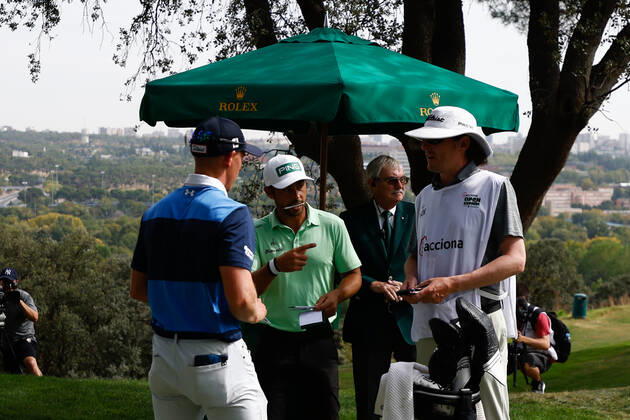 October 8, 2022, MADRID, MADRID, SPAIN: Sebastian Garcia Rodriguez of Spain in action during the Acciona Open Espana 2022, Round 2, celebrated at Club de Campo de Madrid on October 07, 2022, in Madrid, Spain. MADRID SPAIN - ZUMAa181 20221008_zaa_a181_001 Copyright: xOscarxJ.xBarrosox