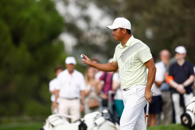 October 8, 2022, MADRID, MADRID, SPAIN: Ashun Wu of China in action during the Acciona Open Espana 2022, Round 2, celebrated at Club de Campo de Madrid on October 07, 2022, in Madrid, Spain. MADRID SPAIN - ZUMAa181 20221008_zaa_a181_021 Copyright: xOscarxJ.xBarrosox