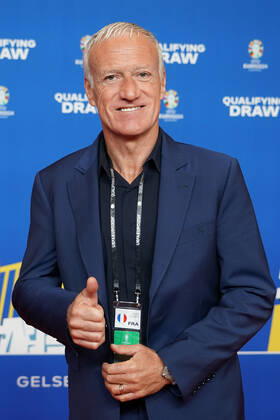 National coach Didier Deschamps France at the draw of the qualifying groups for the European Championship 2024 in the Frankfurt Festhalle Frankfurt 09 10 2022 EURO2024 Qualifying Draw EM 2024 Draw of the qualifying groups, Festhalle Frankfurt