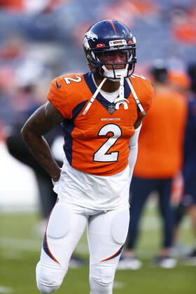 DENVER, CO - OCTOBER 06: Denver Broncos Cornerback Pat Surtain (2) during an NFL, American Football Herren, USA game between the Indianapolis Colts and the Denver Broncos on October 06, 2022 at Empower Field at Mile High in Denver CO. (Photo by Jeffrey Brown Icon Sportswire) NFL: OCT 06 Colts at Broncos Icon100622058