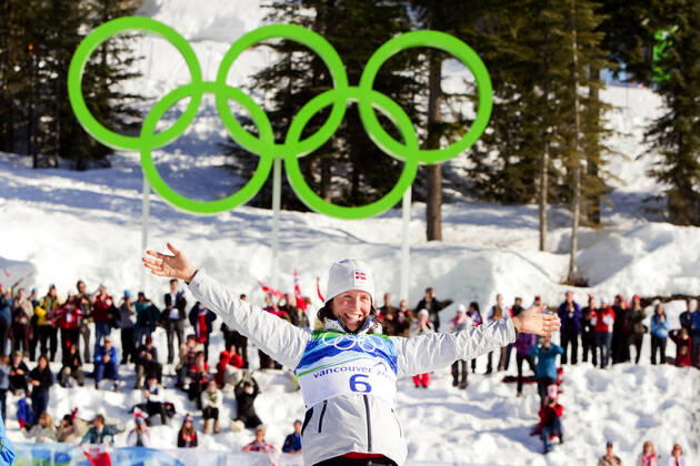 VANCOUVER, WHISTLER, CANADA 20100219 Marit Bjorgen took the gold medal in the women s skiathlon in cross country in Whistler Olympic Park during the Olympics in Vancouver 2010 on Friday VANCOUVER, WHISTLER CANADA x10550x, Copyright: xJunge,xHeikox OS 2010