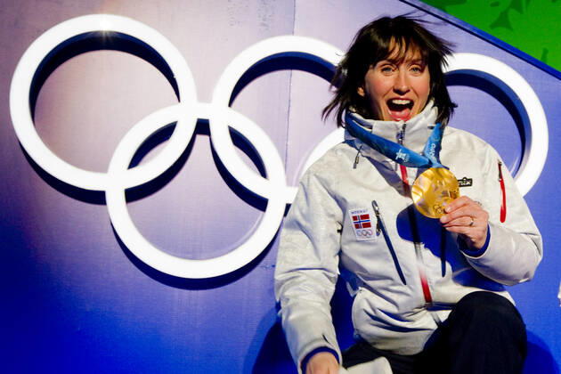 VANCOUVER, WHISTLER, CANADA 20100218 Marit Bjorgen with the gold medal she won in cross country sprint in Whistler Olympic Park during the Olympics in Vancouver Wednesday VANCOUVER, WHISTLER CANADA x10550x, Copyright: xJunge,xHeikox OS 2010