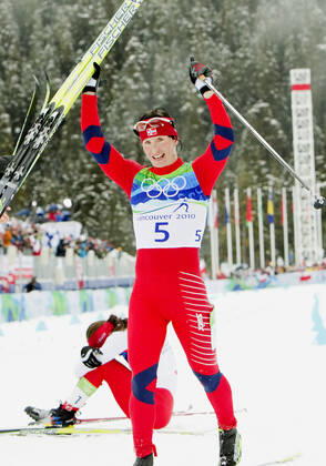 VANCOUVER, WHISTLER, CANADA 20100227 Marit Bjorgen took silver and Justyna Kowalczyk gold medal in 30 km cross country during the Olympics in Vancouver 2010 in Canada on Saturday VANCOUVER, WHISTLER CANADA x10550x, Copyright: xJunge,xHeikox OS 2010