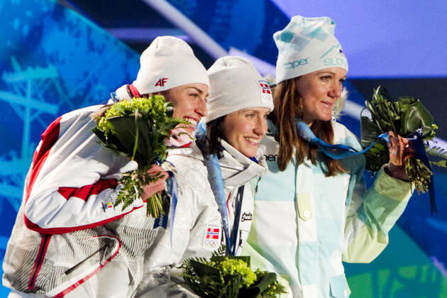 VANCOUVER, WHISTLER, CANADA 20100218 Marit Bjorgen won Olympic gold in cross country sprint in Whistler Olympic Park during the Olympics in Vancouver on Wednesday Justinya Kowalczyk took silver and Petra Majdic took the bronze VANCOUVER, WHISTLER CANADA x10550x, Copyright: xJunge,xHeikox OS 2010