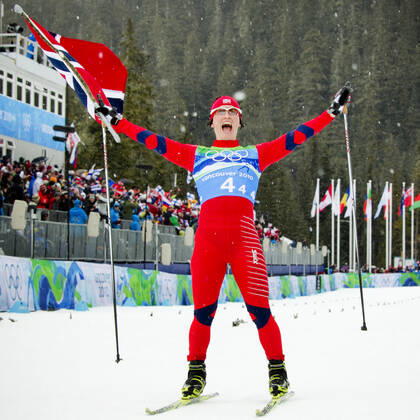 VANCOUVER, WHISTLER, CANADA 20100225 Marit Bjorgen Norway secured the gold on the women s relay in cross country skiing in Whistler Olympic Park during the Olympics in Vancouver 2010 on Thursday VANCOUVER, WHISTLER CANADA x10550x, Copyright: xJunge,xHeikox OS 2010