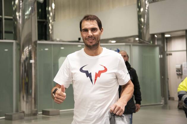 Tennis, ATP Finals in Turin, Arrival Rafael Nadal