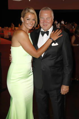 Franziska van Almsick with partner Jürgen B Harder at the 51 Ball des Sports 2022 in the RheinMain CongressCenter Wiesbaden, 16 07 2022 xS.xGabschx xFuturexImage
