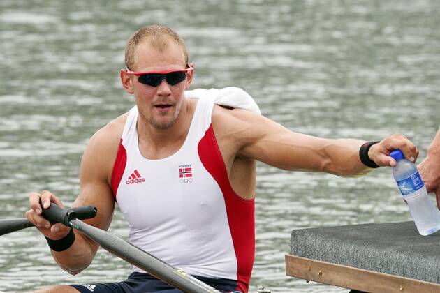 BEIJING, CHINA 20080813 Olaf Tufte of Norway came second in the men s single sculls rowing semifinal during the Beijing 2008 Olympic Games at Shunyi Olympic Rowing Park August 13th, 2008 BEIJING CHINA PICTURES x10550x  Copyright: xJunge,xHeikox OLYMPIC GAMES BEIJING