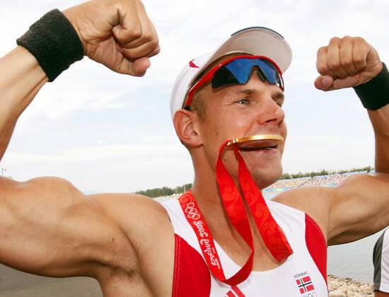 BEIJING, CHINA 20080816 Olaf Tufte of Norway took the gold medal in the men s single sculls rowing competion during the Beijing 2008 Olympic Games at Shunyi Olympic Rowing Park, saturday August 16th, 2008 BEIJING CHINA PICTURES x10550x  Copyright: xJunge,xHeikox OLYMPIC GAMES BEIJING