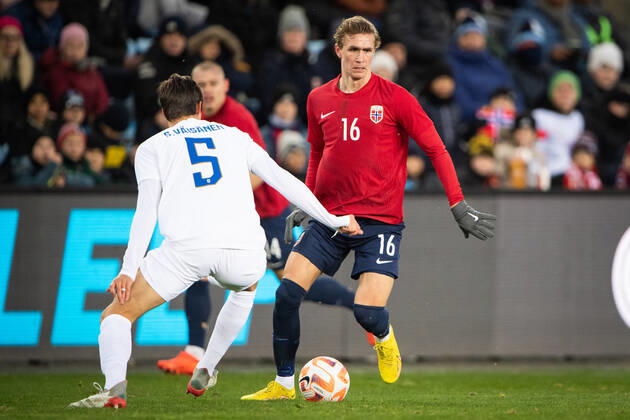 Norway v Finland, football friendly, Oslo, Norway Oslo, Norway. 20th, November 2022. Ola Solbakken (16) of Norway seen during the football friendly match between Norway and Finland at Ullevaal Stadion in Oslo. Oslo Norway Copyright: xGonzalesxPhoto Jan-ErikxEriksenx