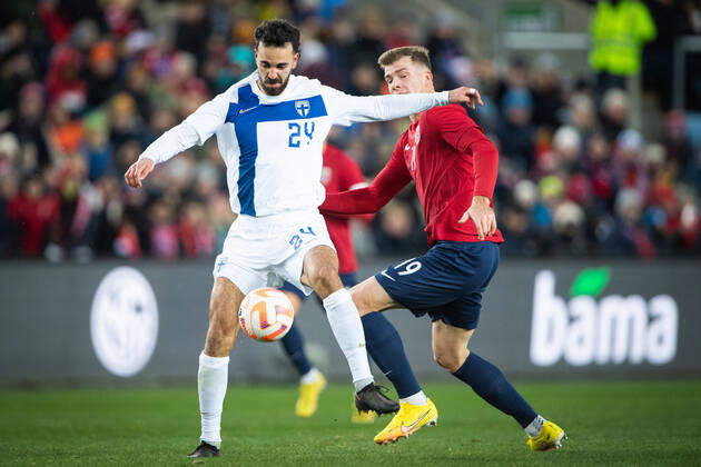 Norway v Finland, football friendly, Oslo, Norway Oslo, Norway. 20th, November 2022. Diogo Tomas (24) of Finland seen during the football friendly match between Norway and Finland at Ullevaal Stadion in Oslo. Oslo Norway Copyright: xGonzalesxPhoto Jan-ErikxEriksenx