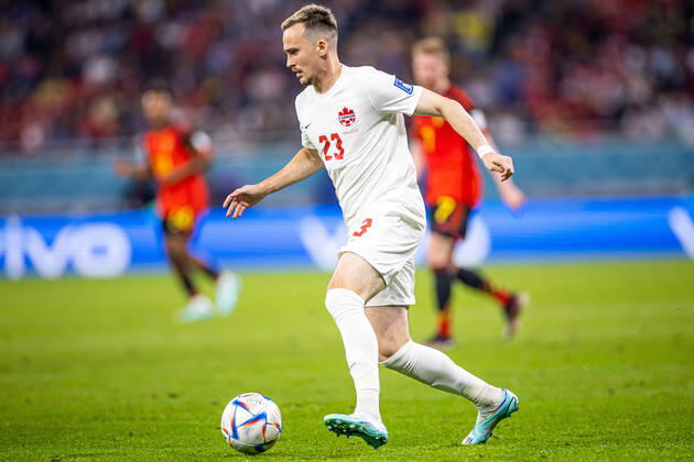 23.11.2022 DOHA, KATAR, AHMAD BIN ALI STADIUM, PILKA NOZNA MISTRZOSTWA SWIATA W PILCE NOZNEJ KATAR 2022 ( FIFA World Cup, WM, Weltmeisterschaft, Fussball QATAR 2022 ) MECZ BELGIA - KANADA GAME BELGIUM - CANADA NZ LIAM MILLAR FOTO LUKASZ SKWIOT CYFRASPORT NEWSPIX.PL --- Newspix.pl 20221123CSLS198
