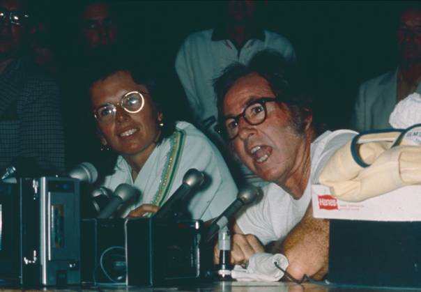 Billie Jean King gewinnt Battle of the Sexes im Tennis, 50. Jahrestag am 20. September, Symbolbilder