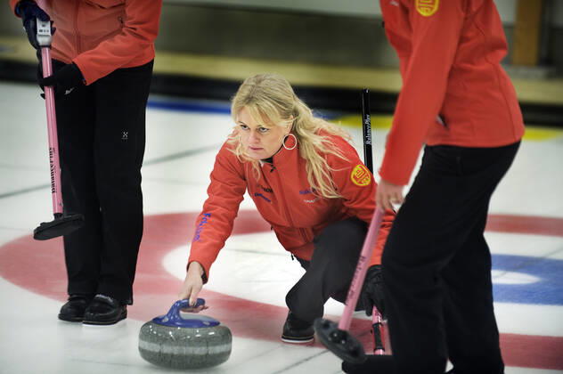 STOCKHOLM 2010 01 15 Curling girls train for the Olympics Anette Norberg STOCKHOLM SWEDEN x30152x  Copyright: xLarsxPehrsonx xSvDx xTTx OS 2010 CURLING