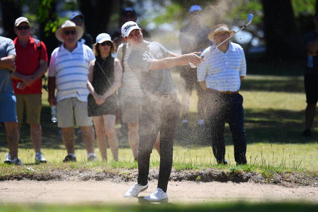 GOLF AUSTRALIAN PGA, Golf Herren Jason Scrivener plays a shot during Day 2 of the 2022 Fortinet Australian PGA Championship at the Royal Queensland Golf Club in Brisbane, Friday, November 25, 2022. ( NO ARCHIVING, EDITORIAL USE ONLY, NO USE IN BOOKS WITHOUT CONSENT BRISBANE QUEENSLAND AUSTRALIA  Copyright: xJONOxSEARLEx 20221125001734849701