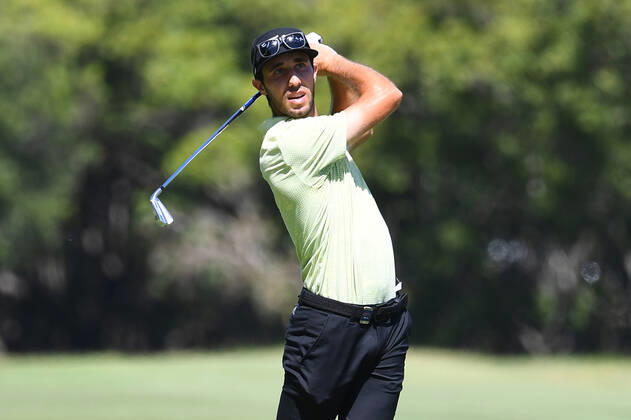 GOLF AUSTRALIAN PGA, Golf Herren John Lyras plays a shot during Day 2 of the 2022 Fortinet Australian PGA Championship at the Royal Queensland Golf Club in Brisbane, Friday, November 25, 2022. ( NO ARCHIVING, EDITORIAL USE ONLY, NO USE IN BOOKS WITHOUT CONSENT BRISBANE QUEENSLAND AUSTRALIA  Copyright: xJONOxSEARLEx 20221125001734850729
