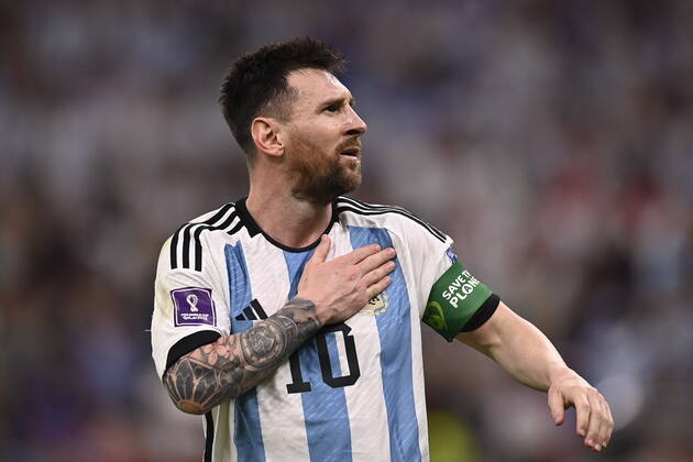 LIVE Mondiali 2022. Qatar, Argentina vs Messico - Gruppo C Foto Fabio Ferrari LaPresse 26 Novembre 2022 Qatar - - Calcio - Qatar 2022 - Coppa del Mondo Fifa - Argentina vs Messico - Gruppo C - Fase a Gironi - Lusail Stadium. Nella foto: esultanza Leo Messi November 26, 2022 , Qatar - sport - Soccer - Qatar 2022- FIFA World Cup, WM, Weltmeisterschaft, Fussball - Argentina vs Mexico - Group C - group stage - Lusail Stadium. In the pic: Leo Messi PRESSINPHOTO FF Copyright: xFabioxFerrari LaPressex WC_221126_659