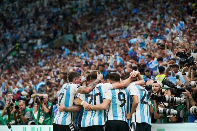 RECORD DATE NOT STATED FIFA World Cup, WM, Weltmeisterschaft, Fussball Qatar 2022 Argentina vs Mexico Lionel Messi celebrates his goal 1-0 of Argentina during the game Argentina vs Mexican national team, Nationalteam (Mexico), Corresponding to Group C of the FIFA World Cup Qatar 2022, at Lusail Stadium, Lusail, Doha, November 26, 2022. <br><br> Lionel Messi celebra su gol 1-0 de Argentina durante el partido Argentina vs Seleccion Nacional Mexicana (Mexico), correspondiente al Grupo C de la Copa Mundial de la FIFA Qatar 2022, en el Estadio Lusail, Lusail, Doha, 26 de noviembre de 2022. LUSAIL DOHA QATAR Copyright: xJorgexMartinezx 20221126_12362
