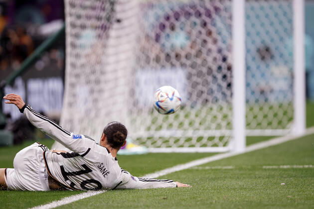 spain vs germany AL-KHOR, AK - 27.11.2022: SPAIN VS GERMANY - SANE Leroy of Germany during a match between Spain and Germany, valid for the group stage of the World Cup, held at Al Bayt Stadium in Al-Khor, Qatar. (Photo: Marcelo Machado de Melo Fotoarena) x2300473x MarceloxMachadoxdexMelo