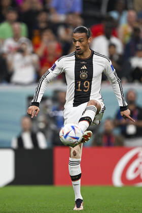 spain vs germany AL-KHOR, AK - 27.11.2022: SPAIN VS GERMANY - Leroy Sané of Germany during a match between Spain and Germany, valid for the group stage of the World Cup, held at Al Bayt Stadium in Al-Khor, Qatar. (Photo: Richard Callis Fotoarena) x2300498x RichardxCallis
